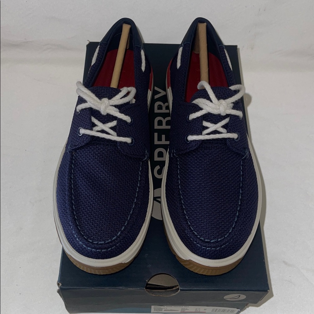 Sperry Women's Augusta Boat Textile Navy Shoe | Size 5.5